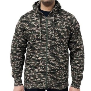 Game Digital Camouflage Zip Hoodie - Digital Woodland