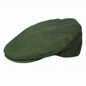 Moleskin Flat Cap - Olive Green